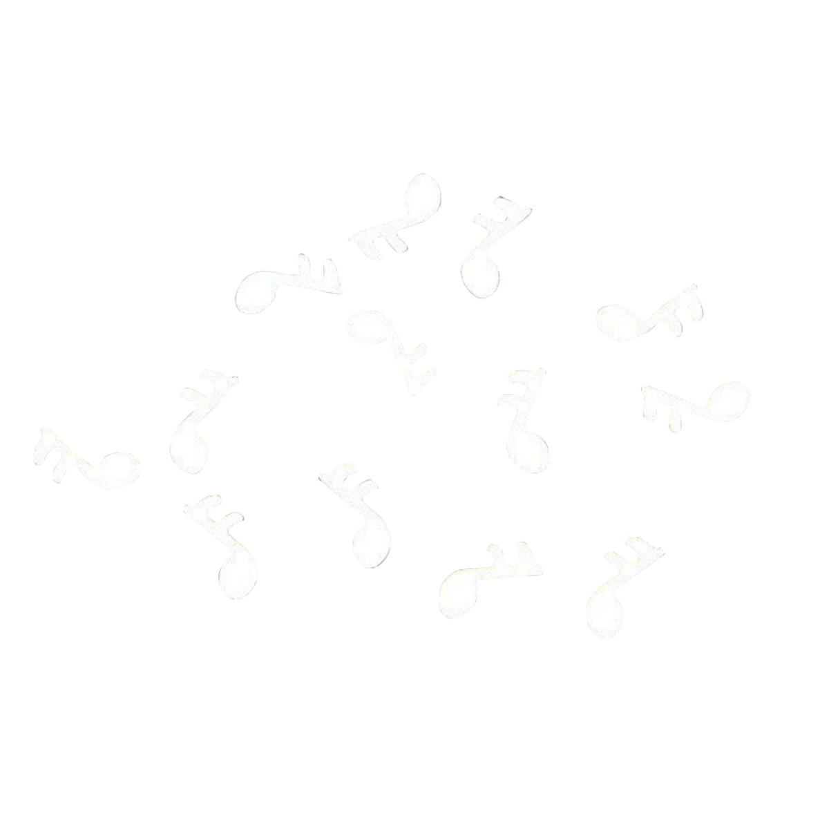 Confettis de table note de musique - Plastique -10 g - Blanc