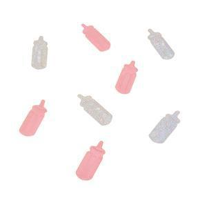 Confettis de table biberon - Plastique -10 g - Rose