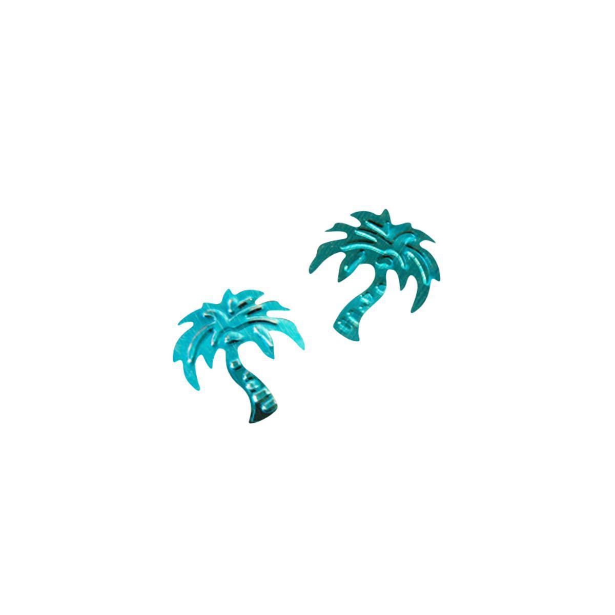 Confettis de table palmier - Plastique - 10 gr. - Bleu turquoise