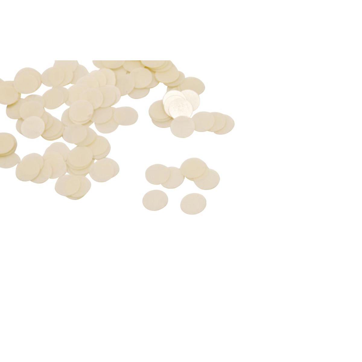 Confettis de table pastille - Plastique - 10 gr. - Blanc ivoire