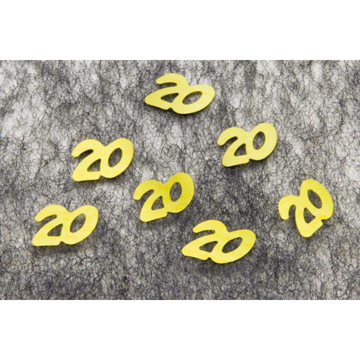 Confetti de table ' 20 ' (10g) - 1 x 1 cm - Or