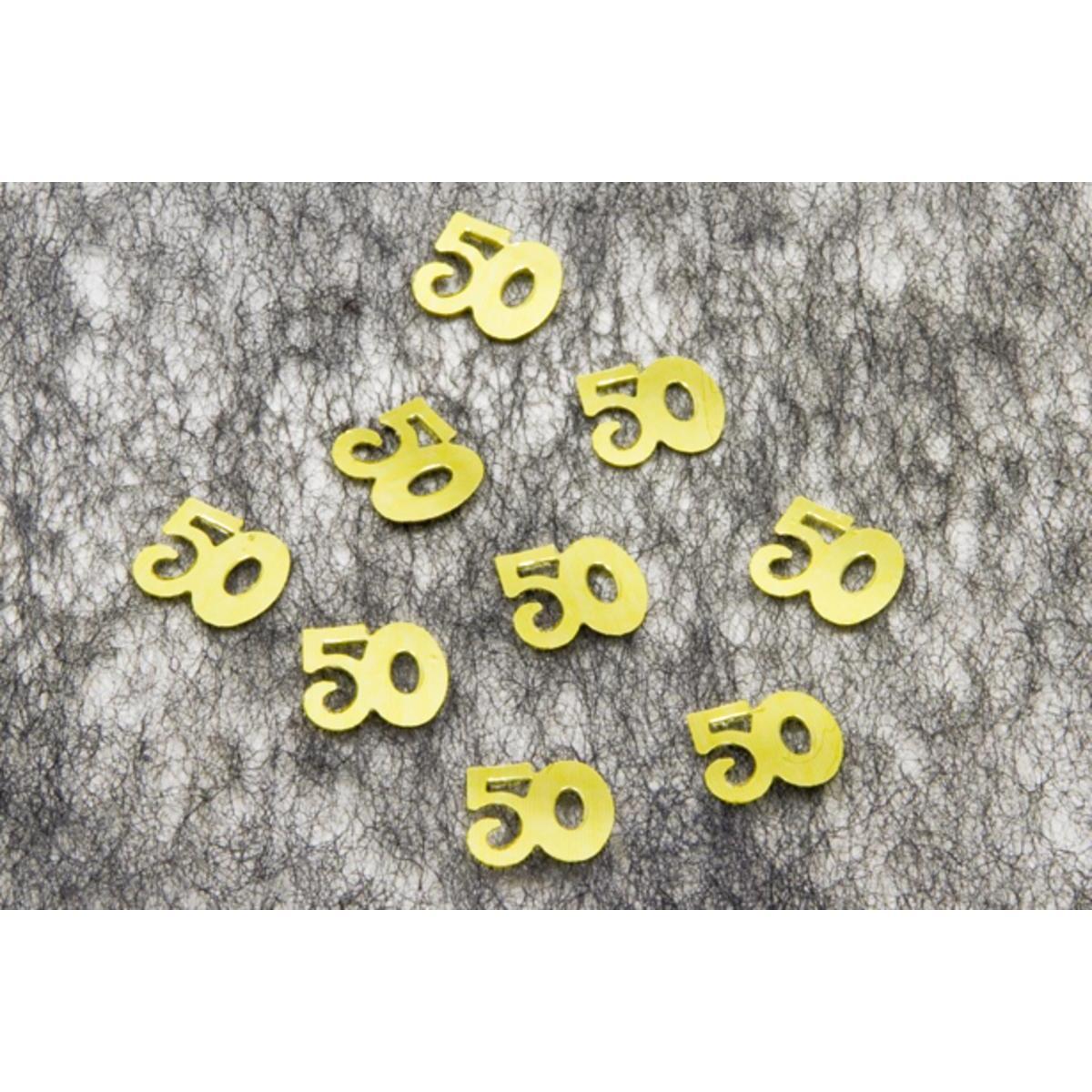 Confetti de table ' 50 ' (10g) - 1 x 1 cm - Or