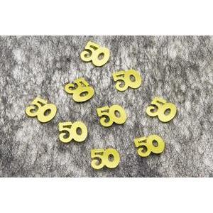 Confetti de table ' 50 ' (10g) - 1 x 1 cm - Or