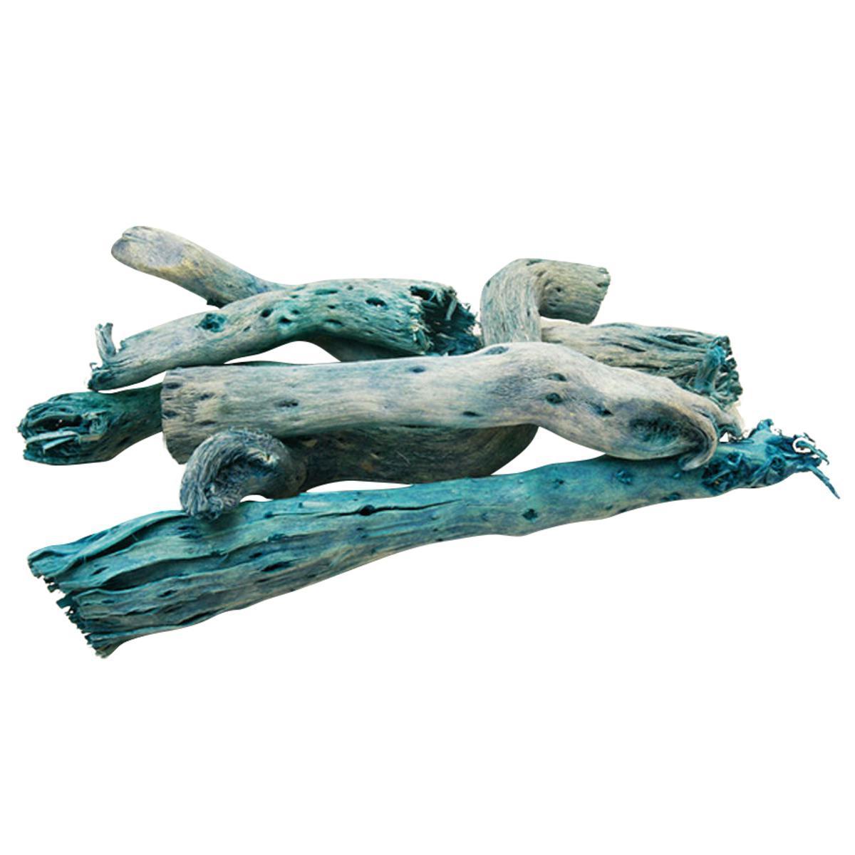 Sachet de bâtons de bois flotté décoratif coloré - 50 gr. - Bleu turquoise