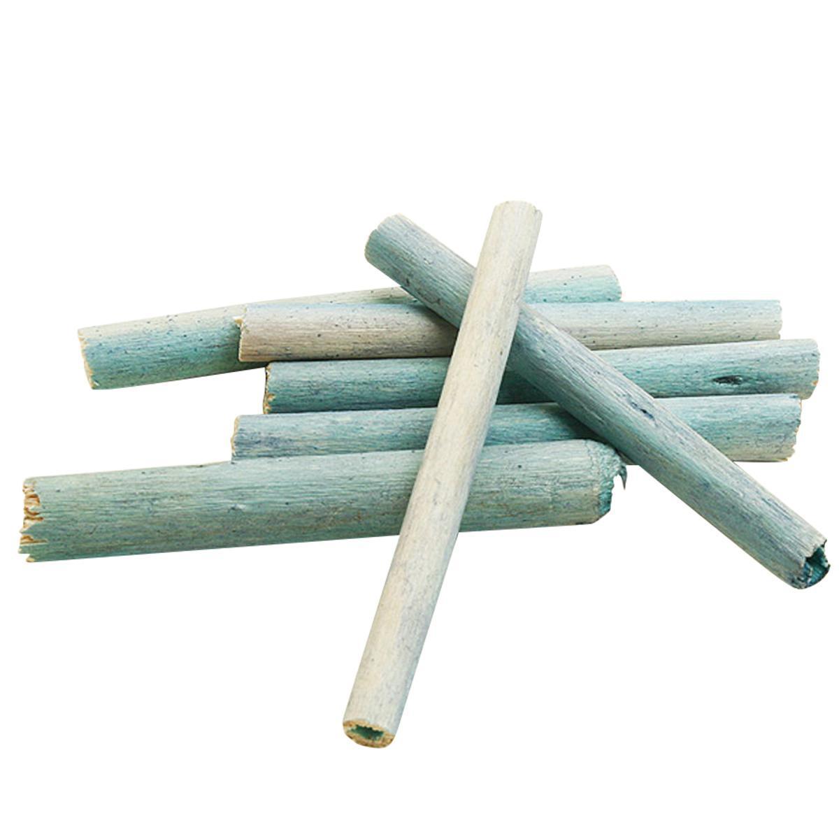 20 bâtonnets décoratifs - Bois - H 8 cm - Bleu turquoise