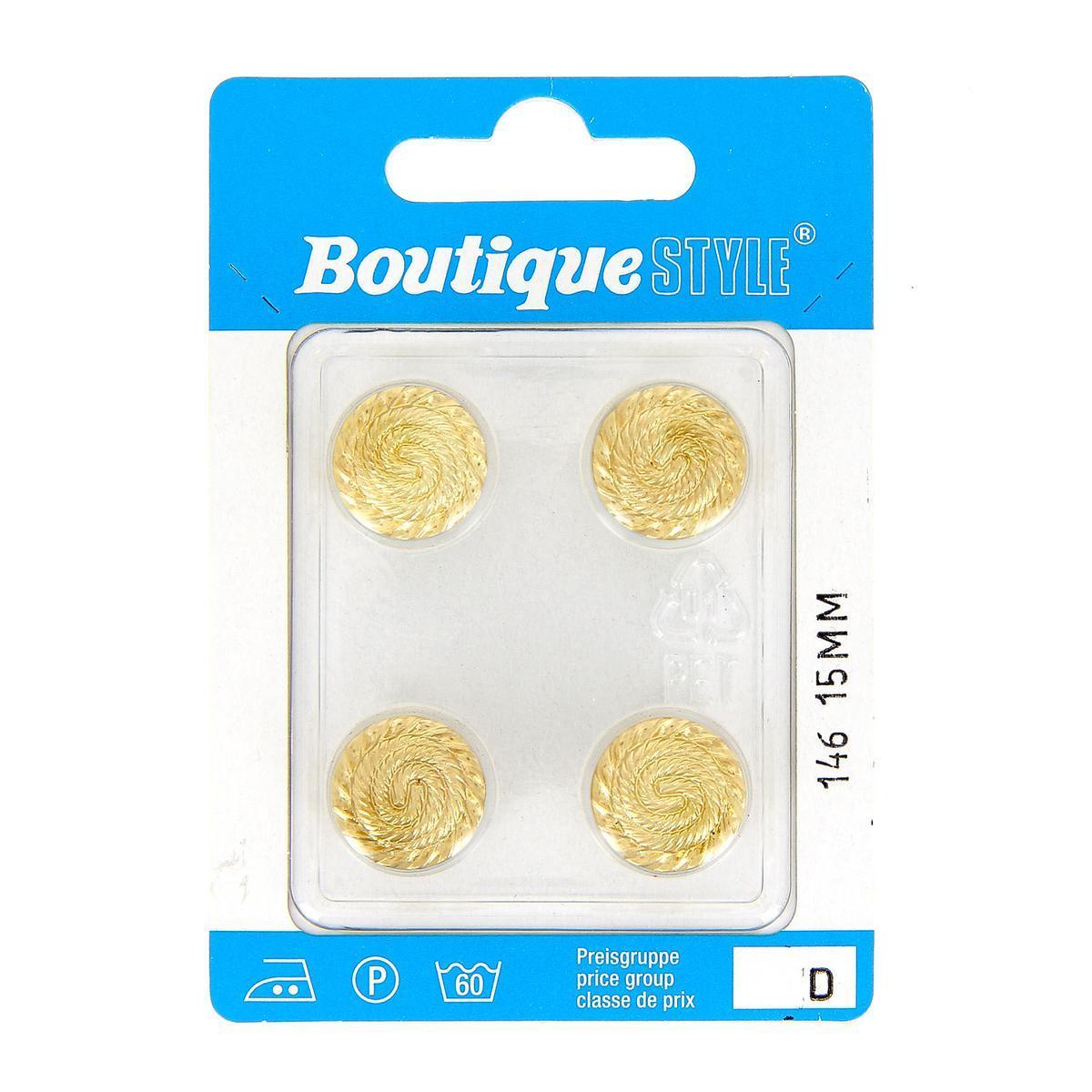 Carte 4 boutons 15 mm -pos 146 - Or