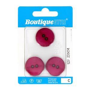 3 boutons - Plastique - Ø 23 mm - Rouge