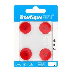 4 boutons - Plastique - Ø 18 mm - Orange