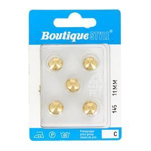 Carte 5 boutons 11 mm -pos 145 - Or