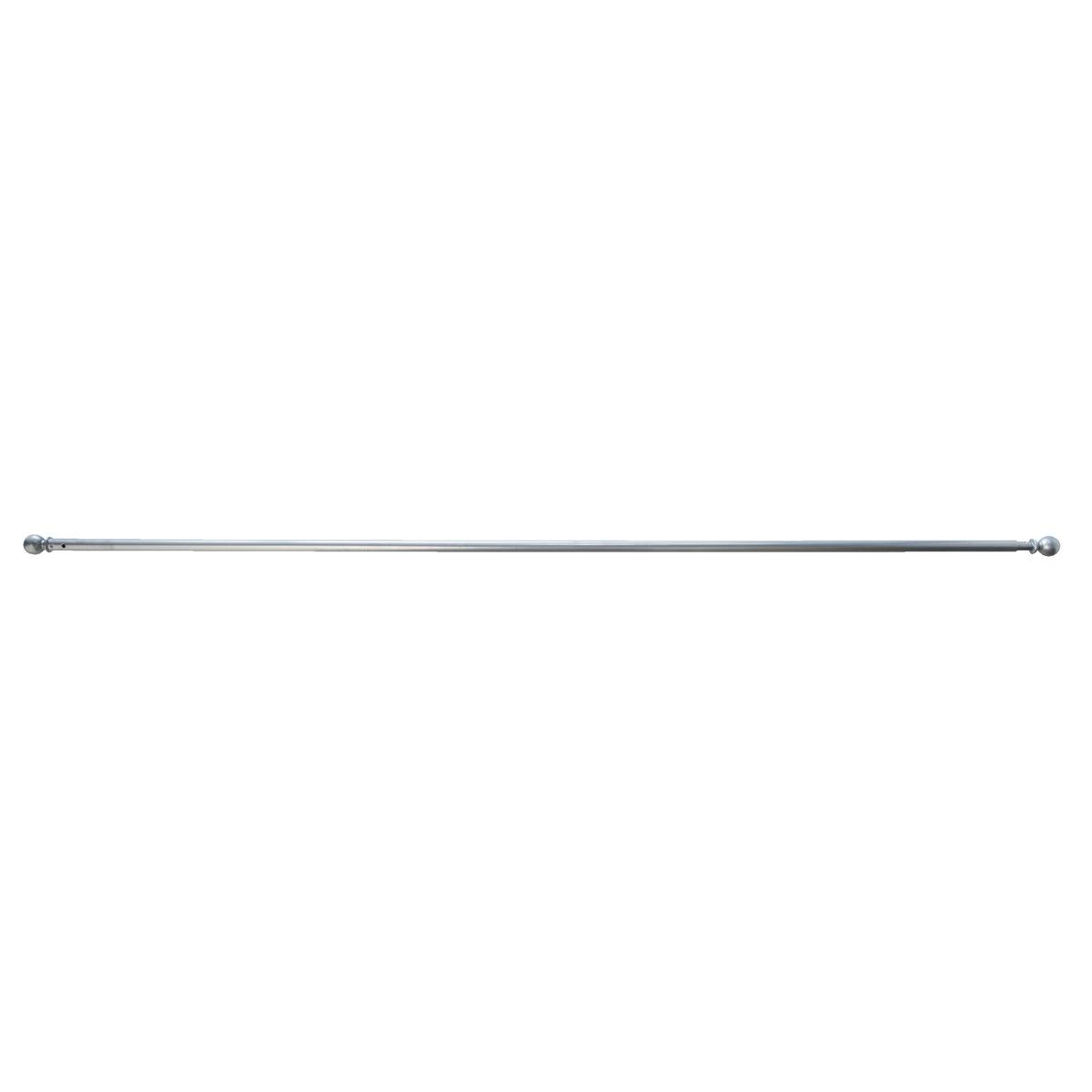 Tringle extensible 80 - 110 cm - Finition boule - Couleur gris argent