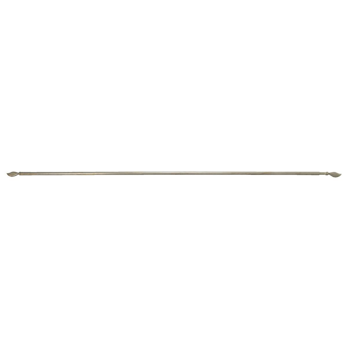 Tringle extensible 40 - 60 cm - Finition fleur - Couleur ivoire