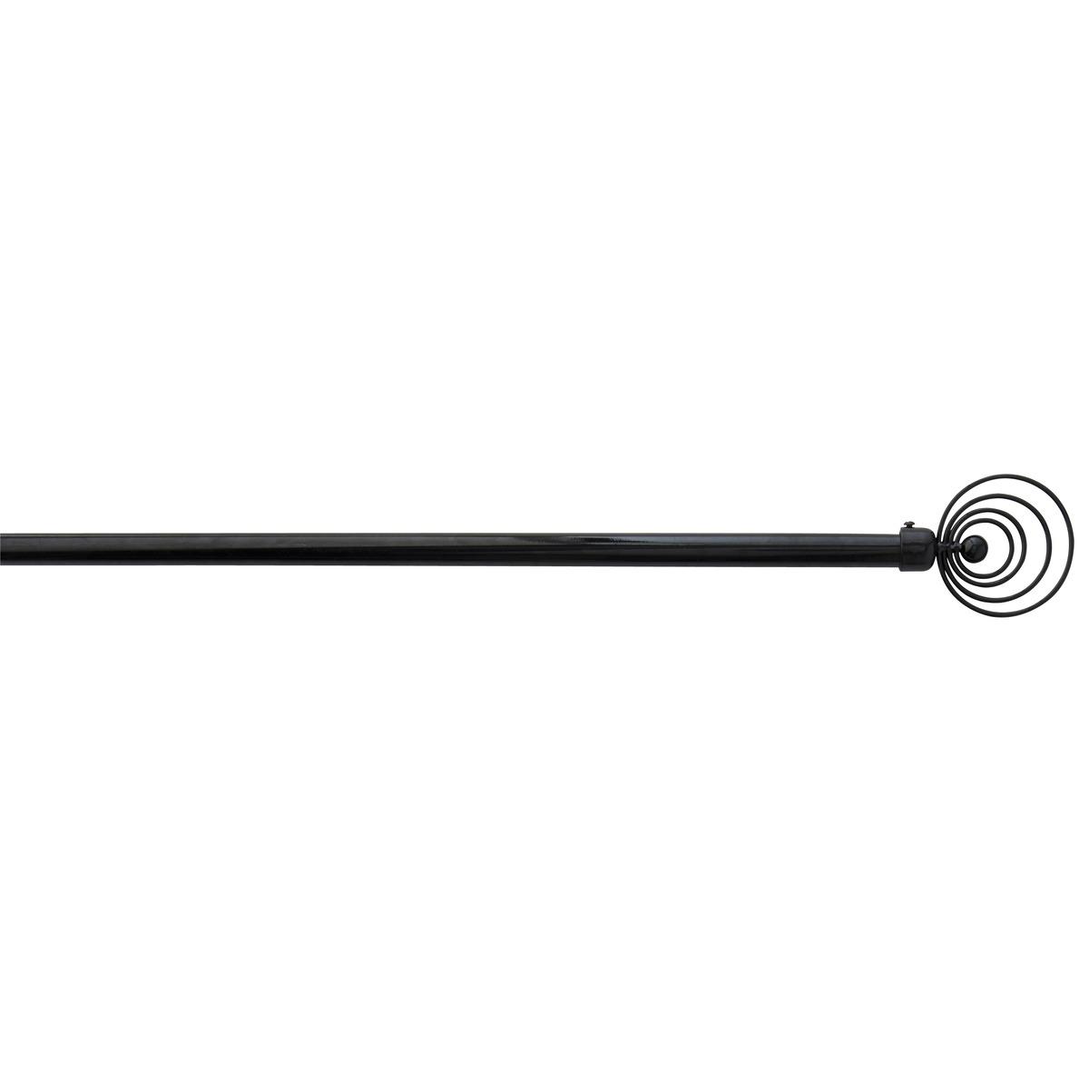 Kit tringle extensible de 210 - 380 cm - Finition spirale - Couleur noir