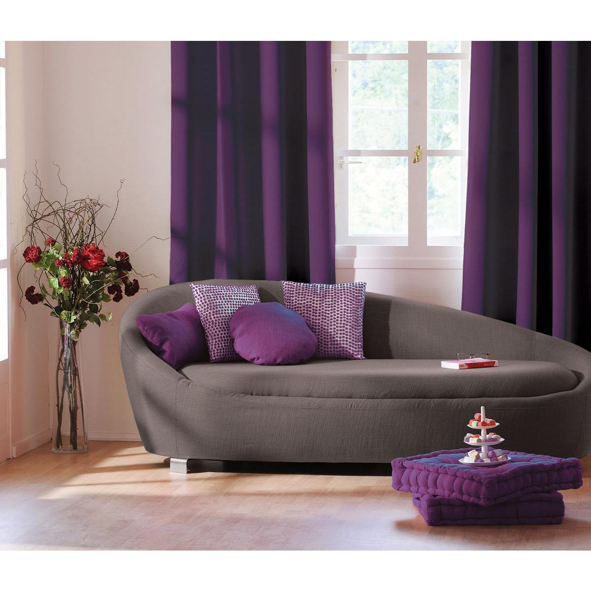 Panneau à oeillets - 100% polyester - 140 x 240 cm - Violet