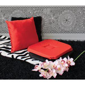 Galette de chaise - 100% polyester - 40 x 40 cm - Rouge