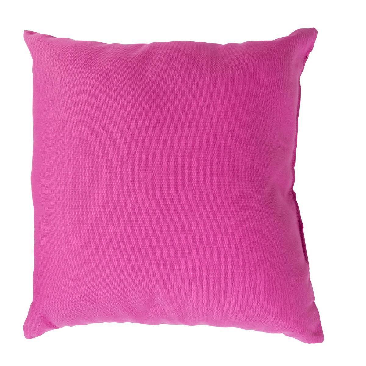 Coussin panama - 100% Coton - 40 x 40 cm - Rose