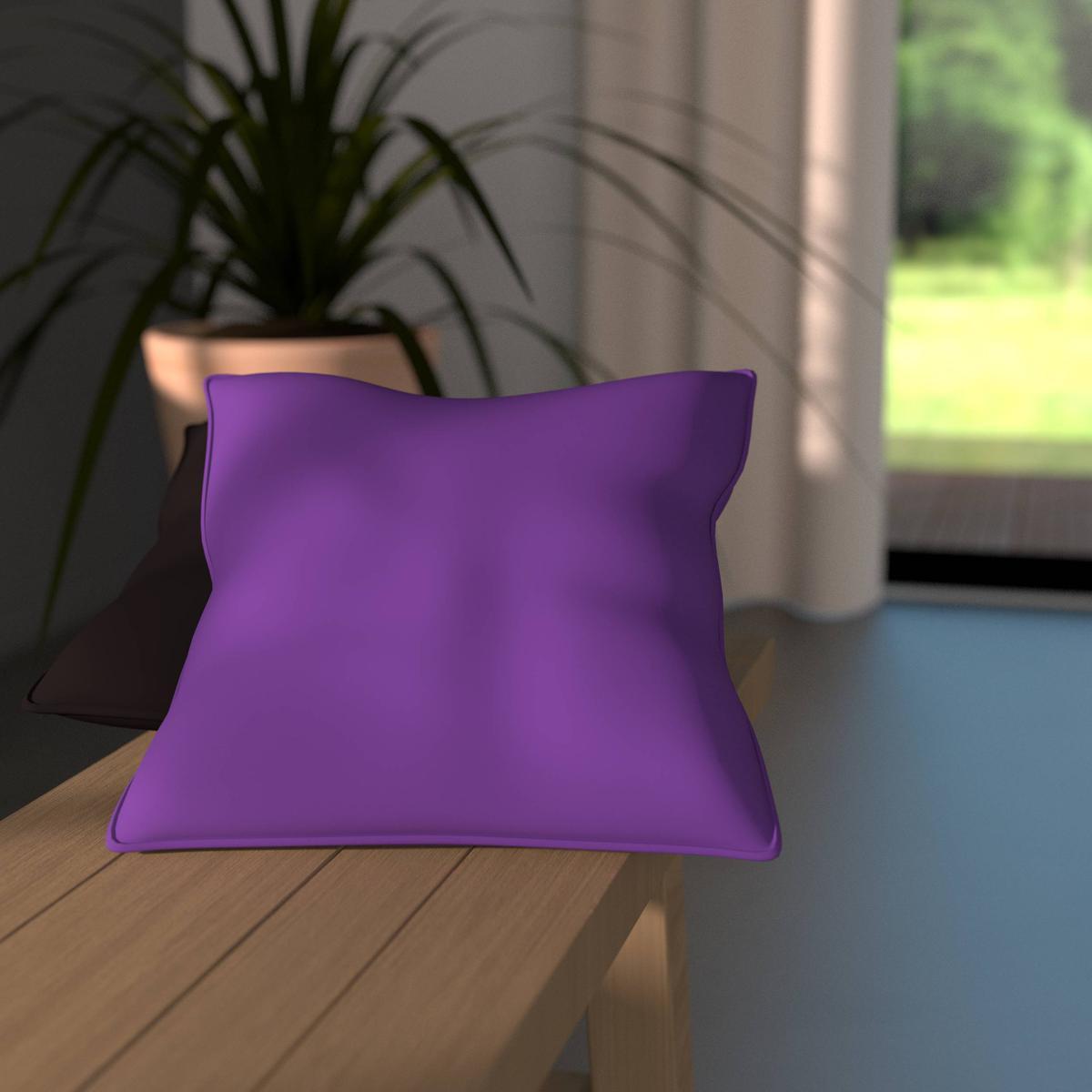 Coussin Panama - 40 x 40 cm - 100% coton - Violet