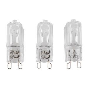 3 ampoules halogènes à économie d'énergie G9 - 12 x 1.5 x 14 cm - Transparent