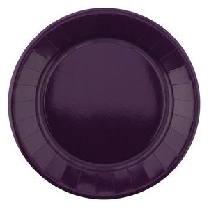 Lot de 20 assiettes en carton - Diamètre 23 cm - Violet prune