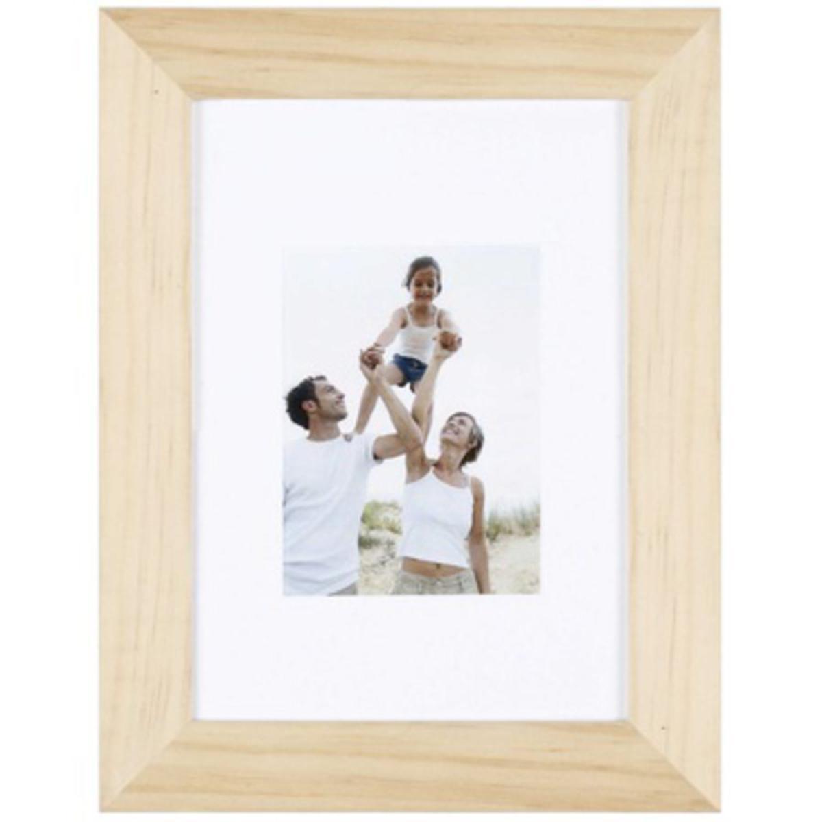 Porte-photo Optimo en bois brut et MDF - 54 x 44 cm - beige