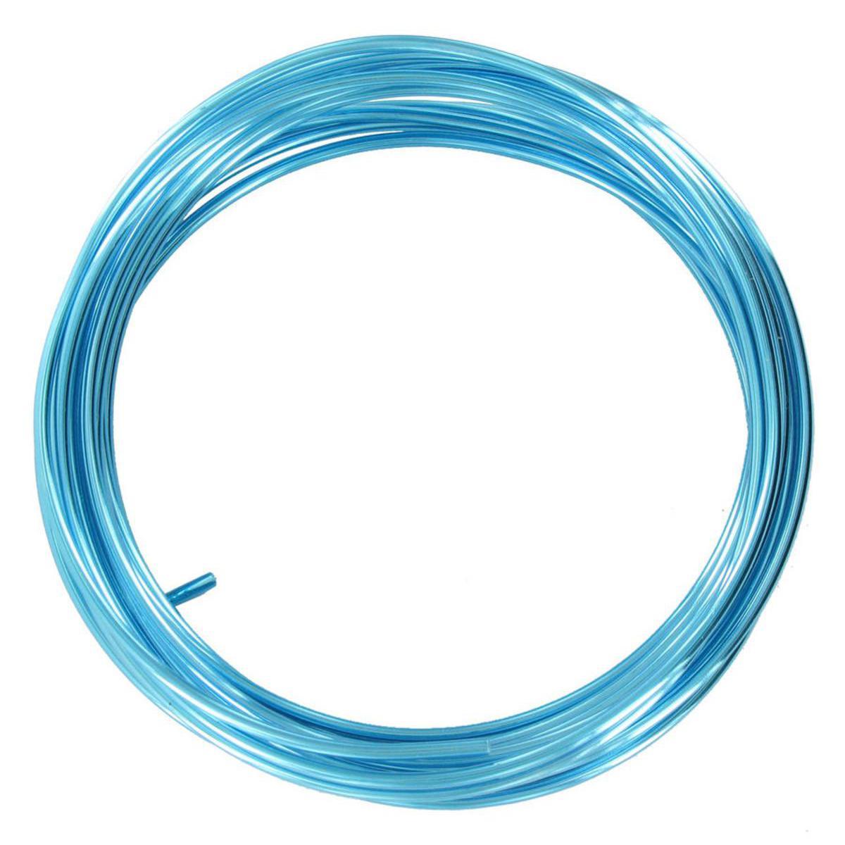 Fil - Aluminium - Longueur 2 m - Bleu clair