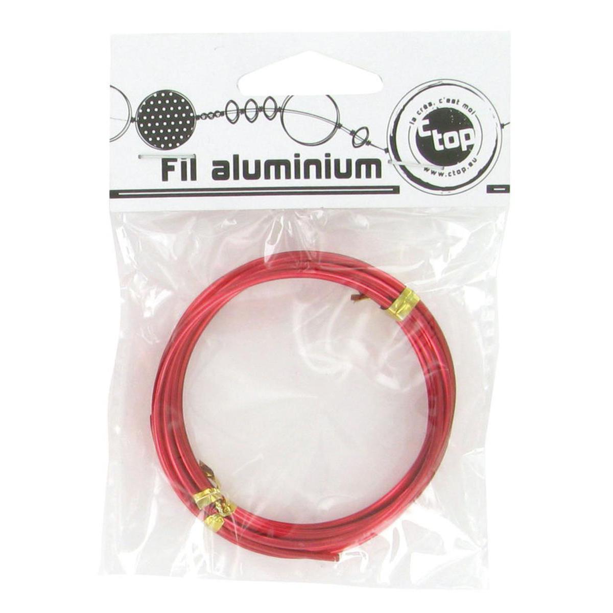 Fil - Aluminium - Longueur 2 m - Rouge