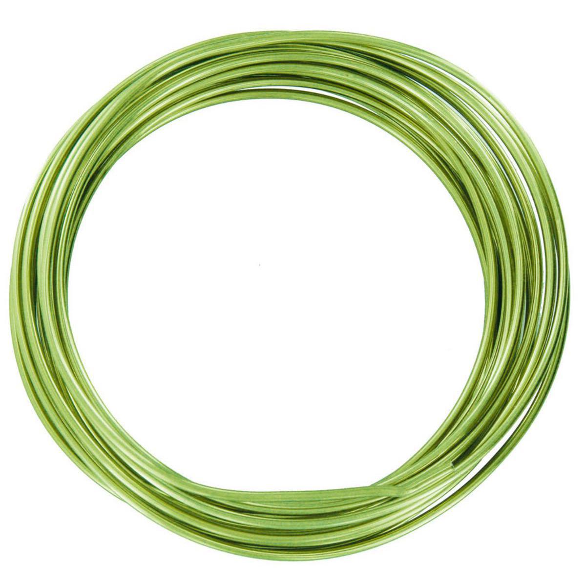 Fil - Aluminium - Longueur 2 m - Vert clair