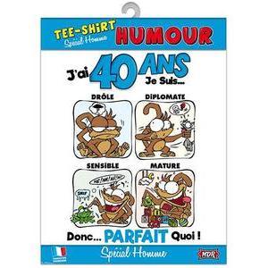 Tee-shirt humoristique pour homme Anniversaire 40 ans en coton - TU