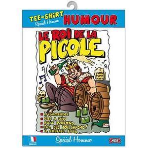 Tee-shirt humoristique Roi de la picole pour homme en coton - TU