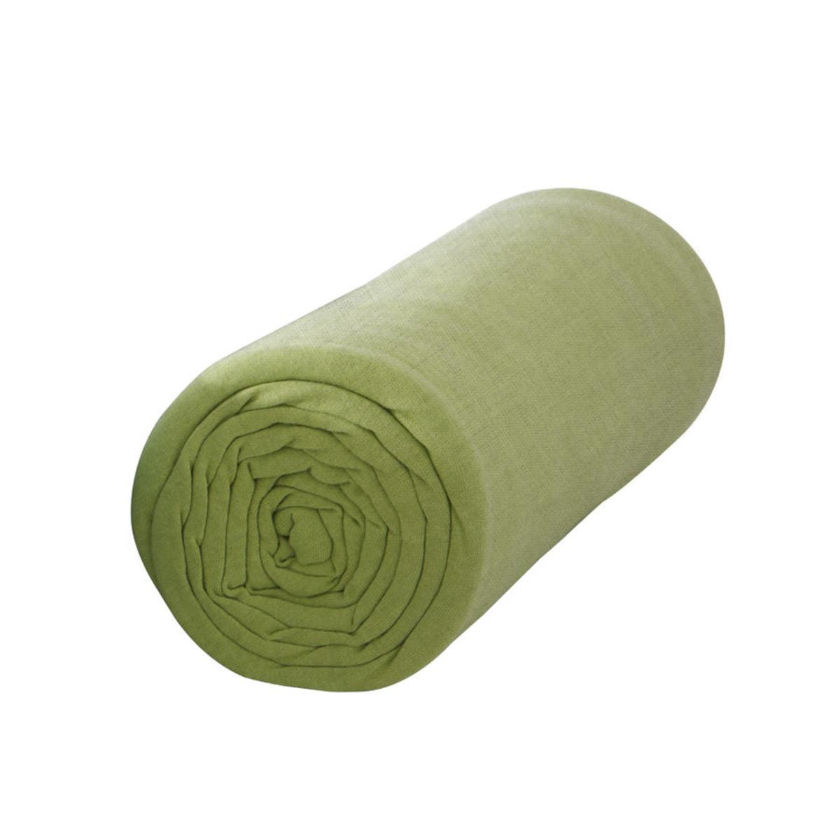 Drap housse pour matelas 100% coton - - 160 x 200 cm - Vert fougère