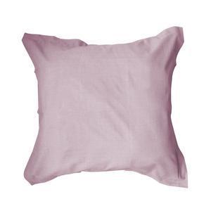 Taie d'oreiller 100% coton - 75 x 75 cm - Rose poudre de lilas