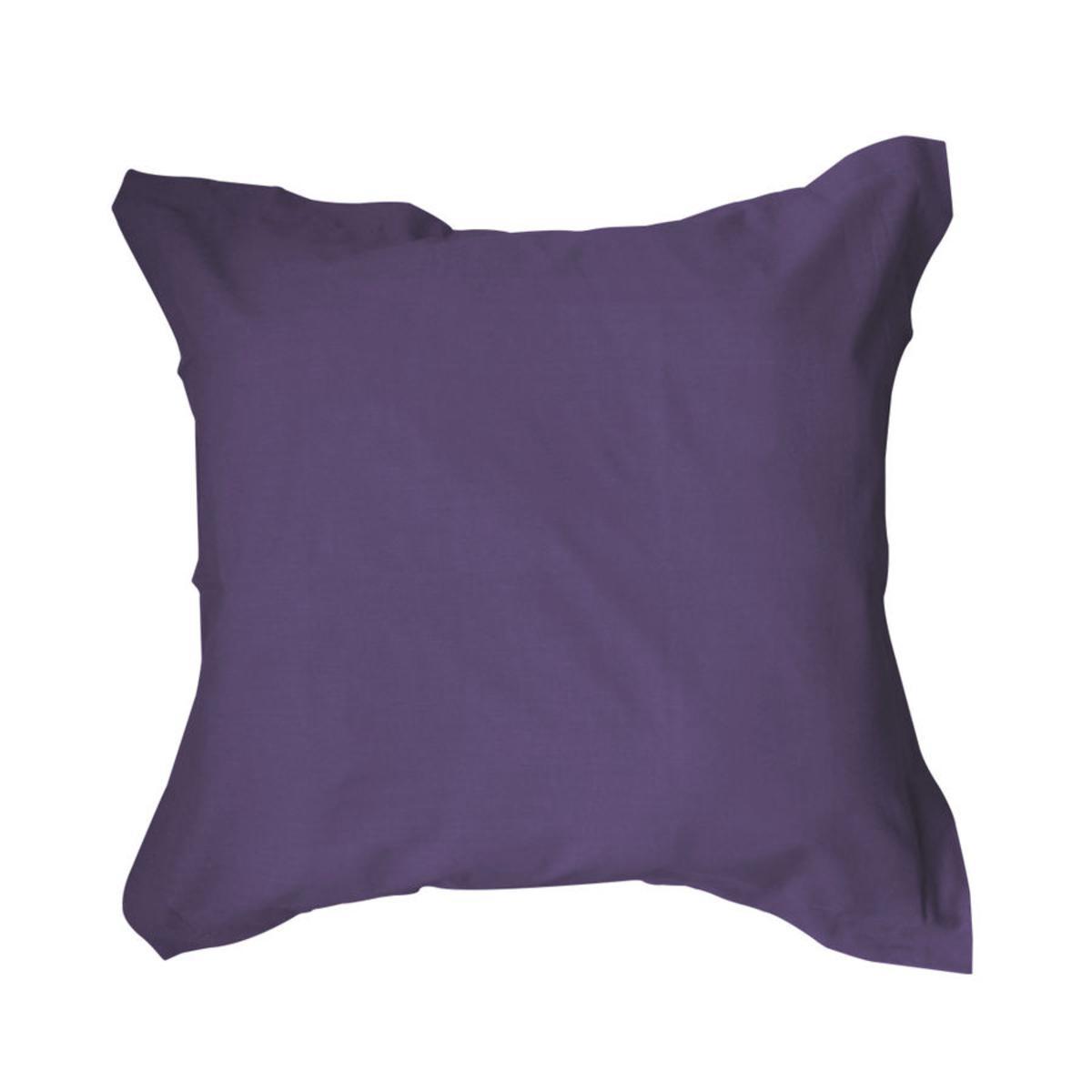 Taie d'oreiller 100% coton - 75 x 75 cm - violet deep purple