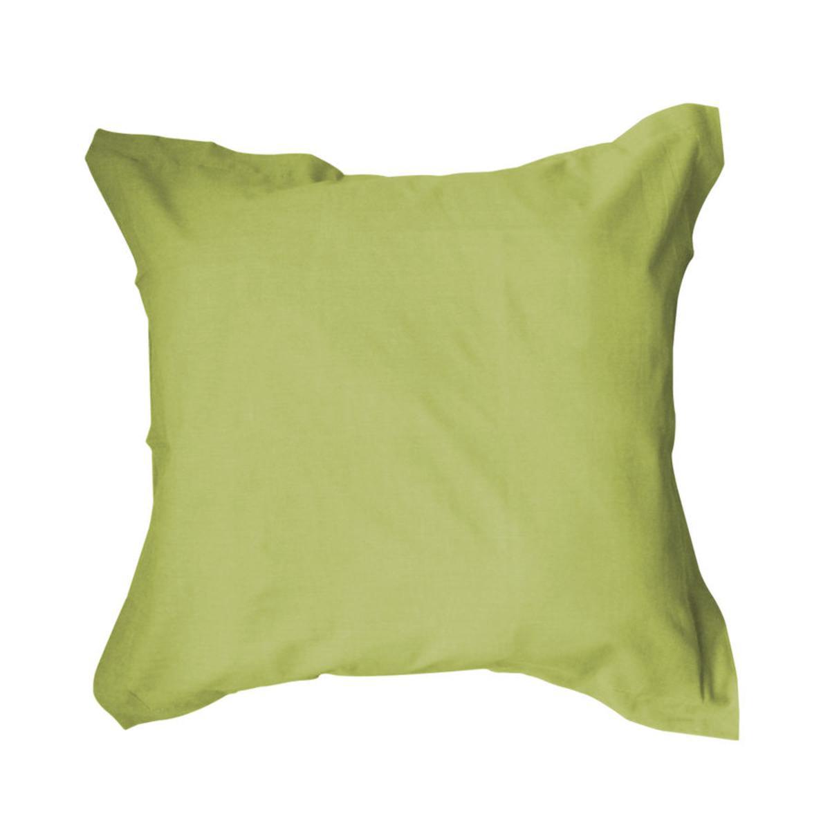 Taie d'oreiller 100% coton - 75 x 75 cm - Vert fougère