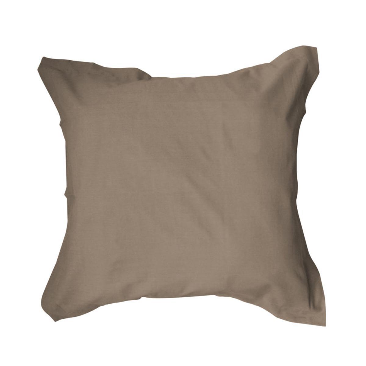 Taie d'oreiller 100% coton - 75 x 75 cm - Gris bronze