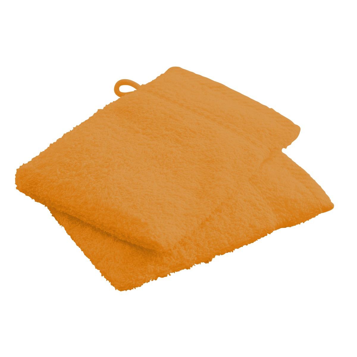 Paire de gants de toilette - 16 x 22 cm - Orange vendange