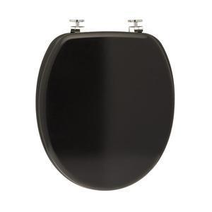 Abattant WC en MDF - 37,8 x 43,8 x 5,5 cm - Noir