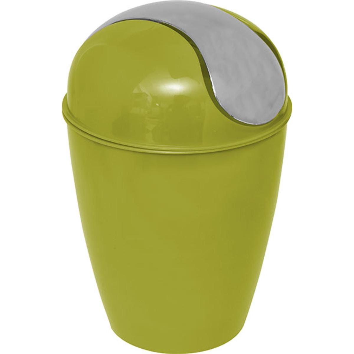 Mini poubelle conique avec couvercle 1,7 L - Vert