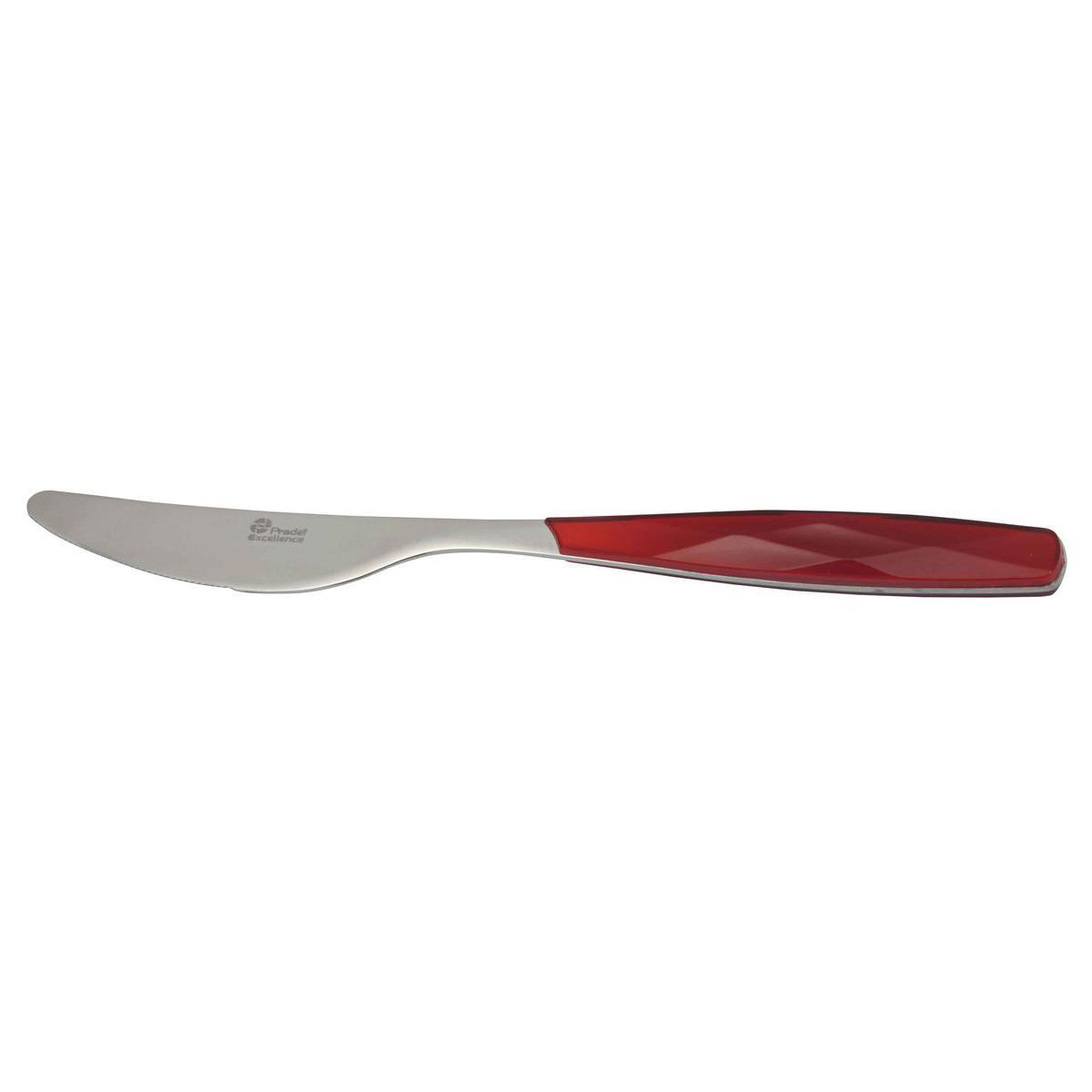 Couteau table excellence - Acier inoxydable - 22,5 cm Rouge