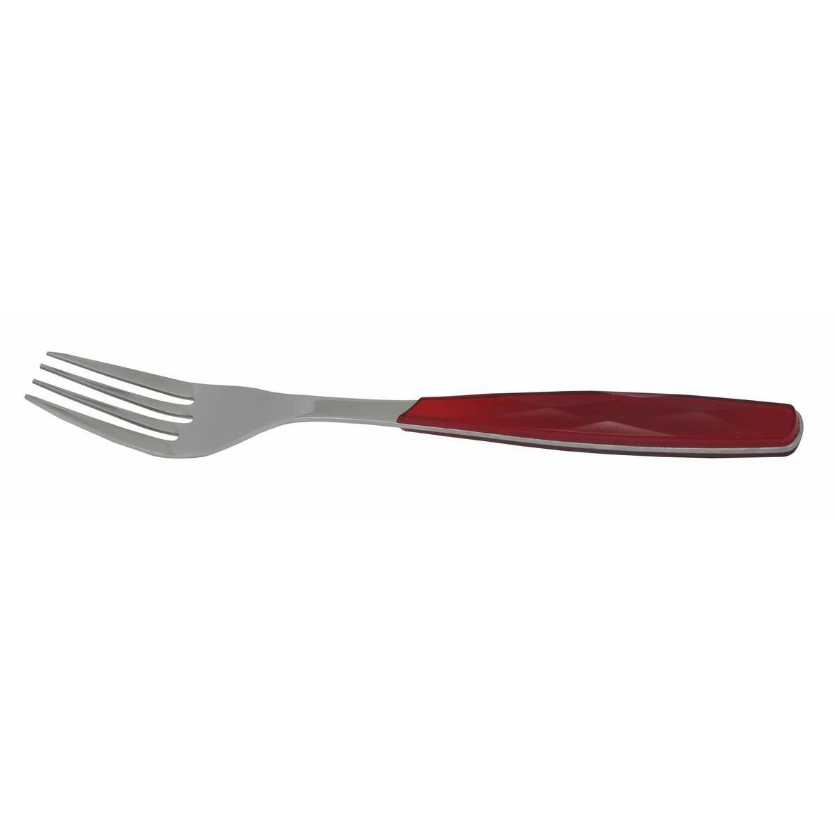Fourchette table excellence - Acier inoxydable - 21,5 cm - Rouge