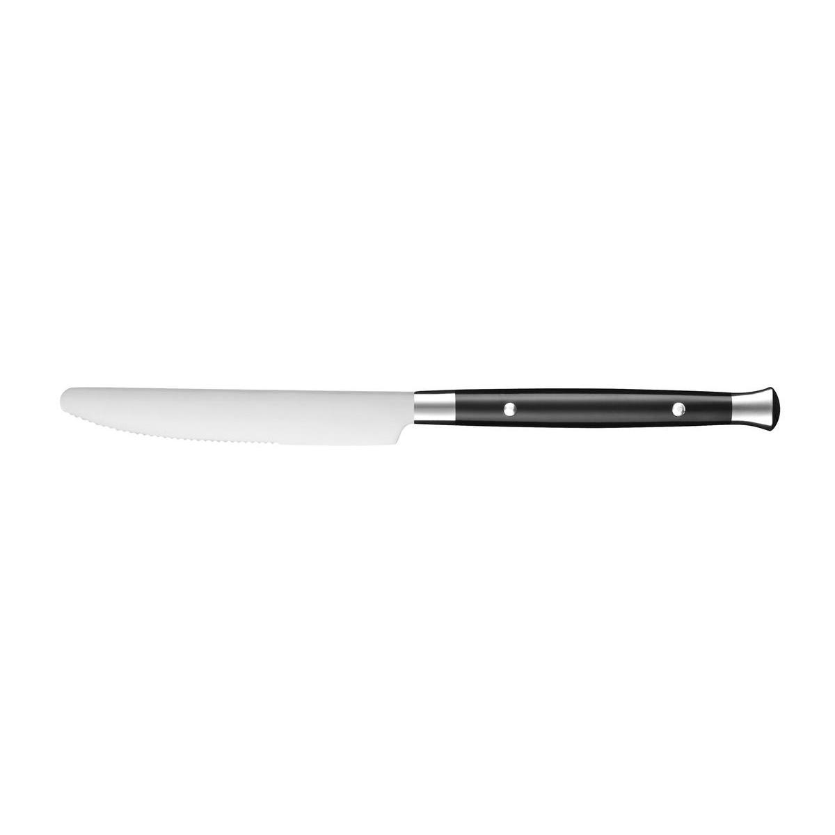 Couteau table bistro - Acier inoxydable - 21,5 cm - Noir