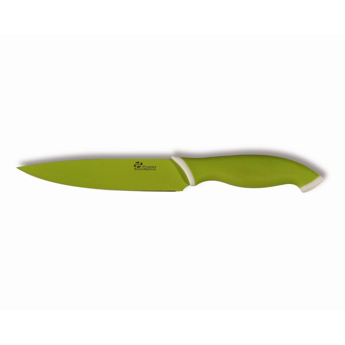 Couteau à découper lame anis - Acier inoxydable - Manche abs - 12,5 cm - Vert