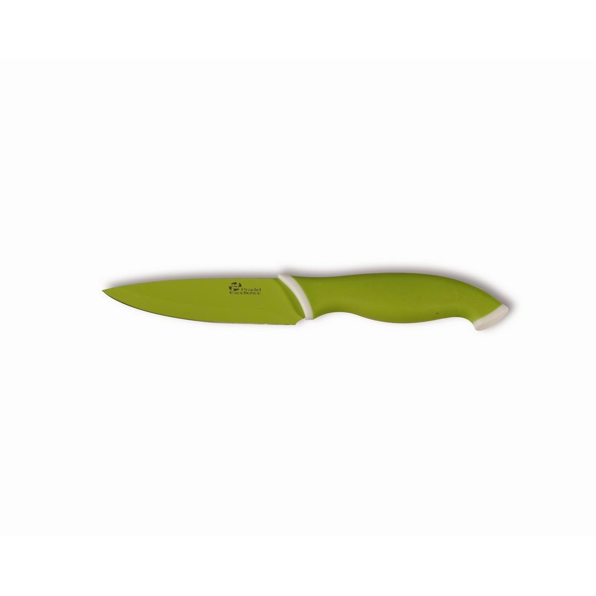 Couteau à découper lame anis - Acier inoxydable - Manche abs - 8,8 cm - Vert