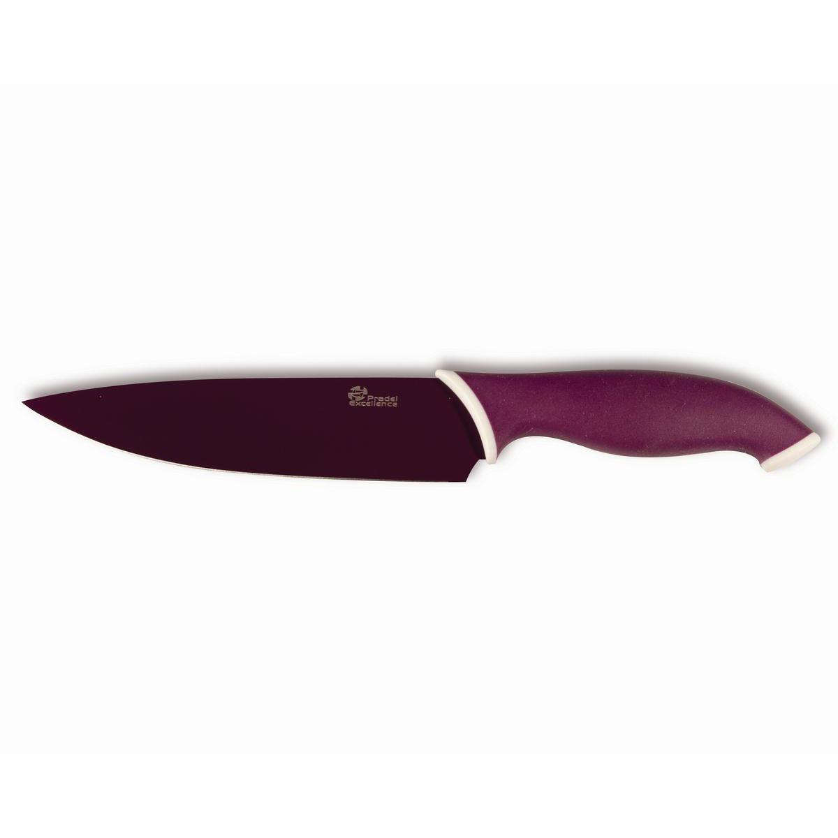 Couteau à découper lame mauve - Acier inoxydable - Manche abs - 15,2 cm - Violet