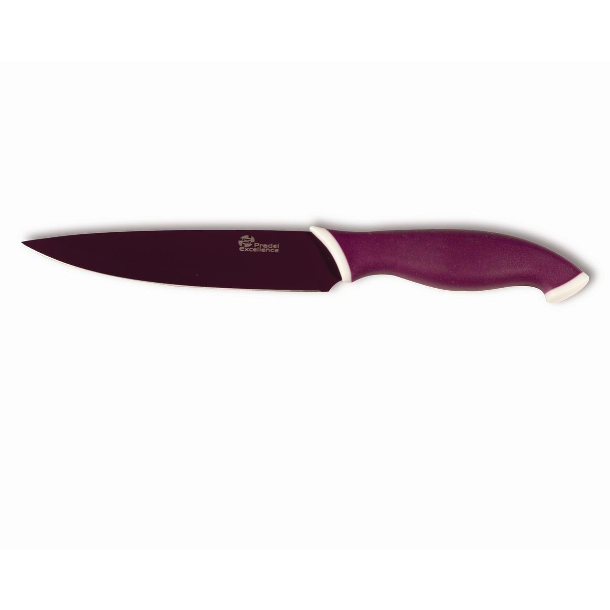 Couteau cuisine lame - Acier inoxydable - Manche abs - 12,5 cm - Violet