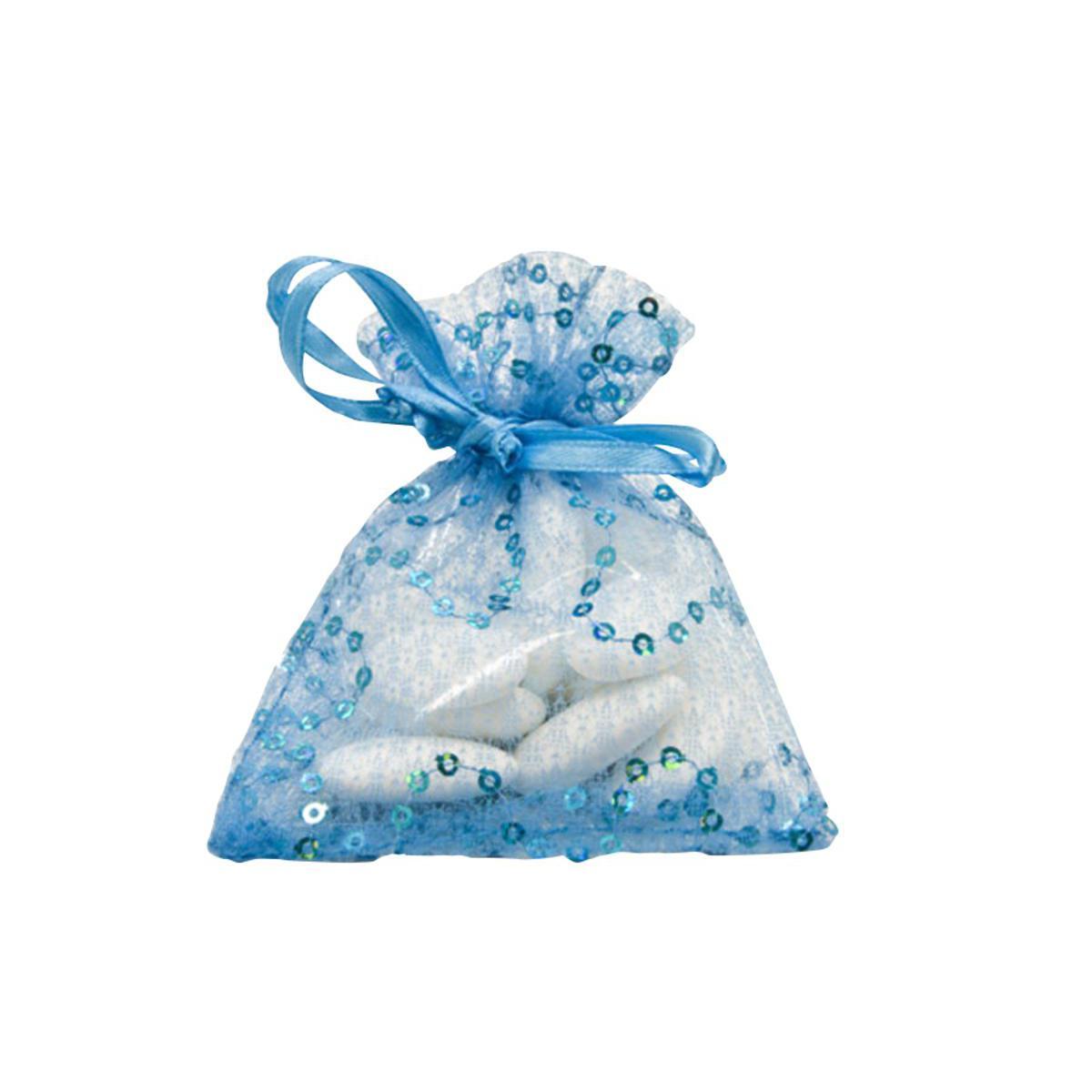 sachet fantaisie paillettes  x 6 ( 8cm x 10 cm) tu