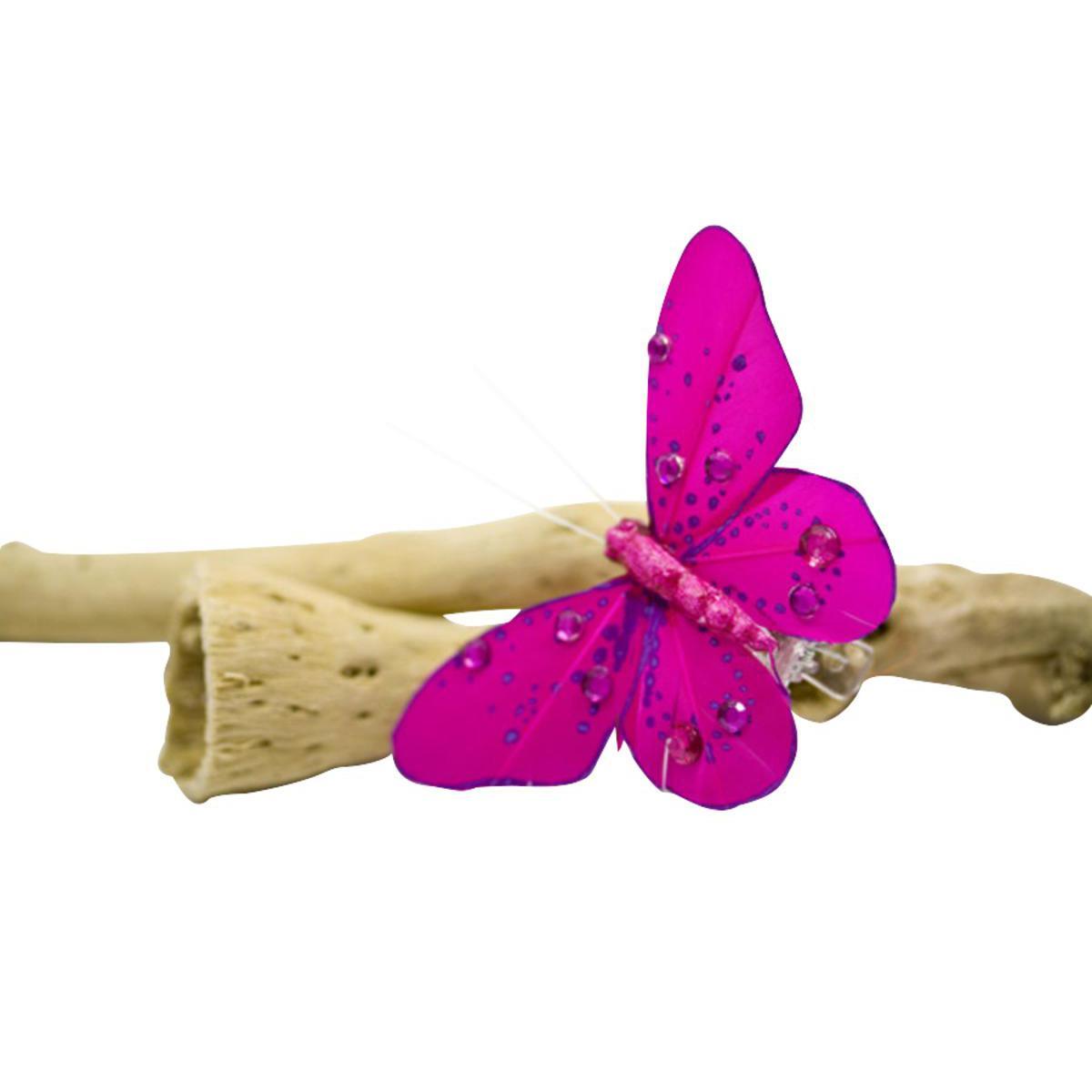 papillon sur pince + strASSIETTES x 4 (8 cm) fu