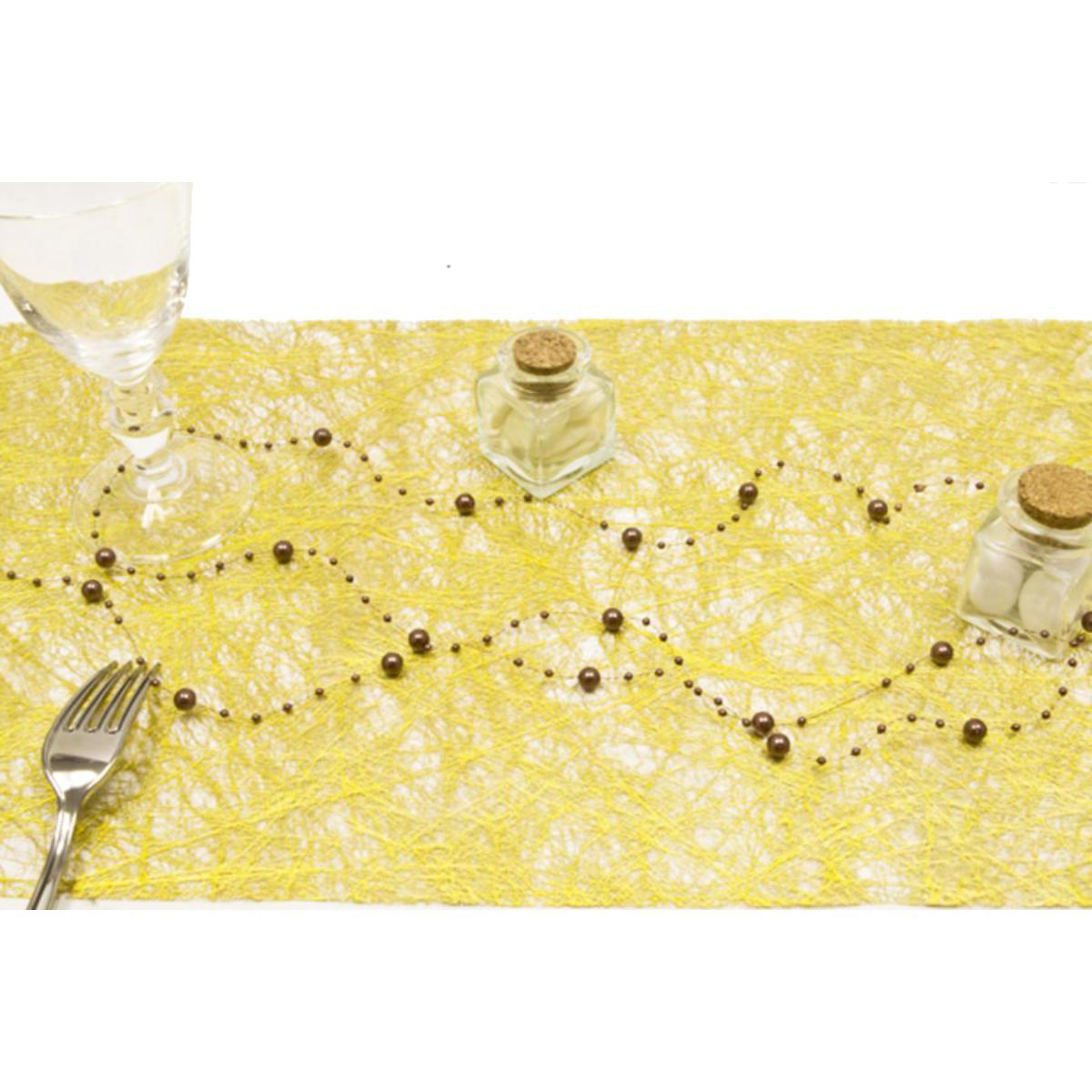 Guirlande de table décorative - 2m50 - Marron