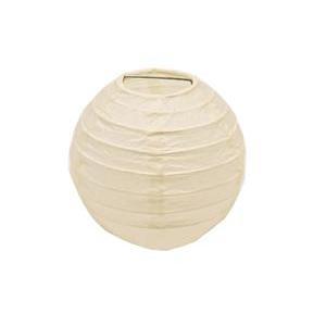 Boule décorative - Papier - Diam 30 cm - Blanc ivoire