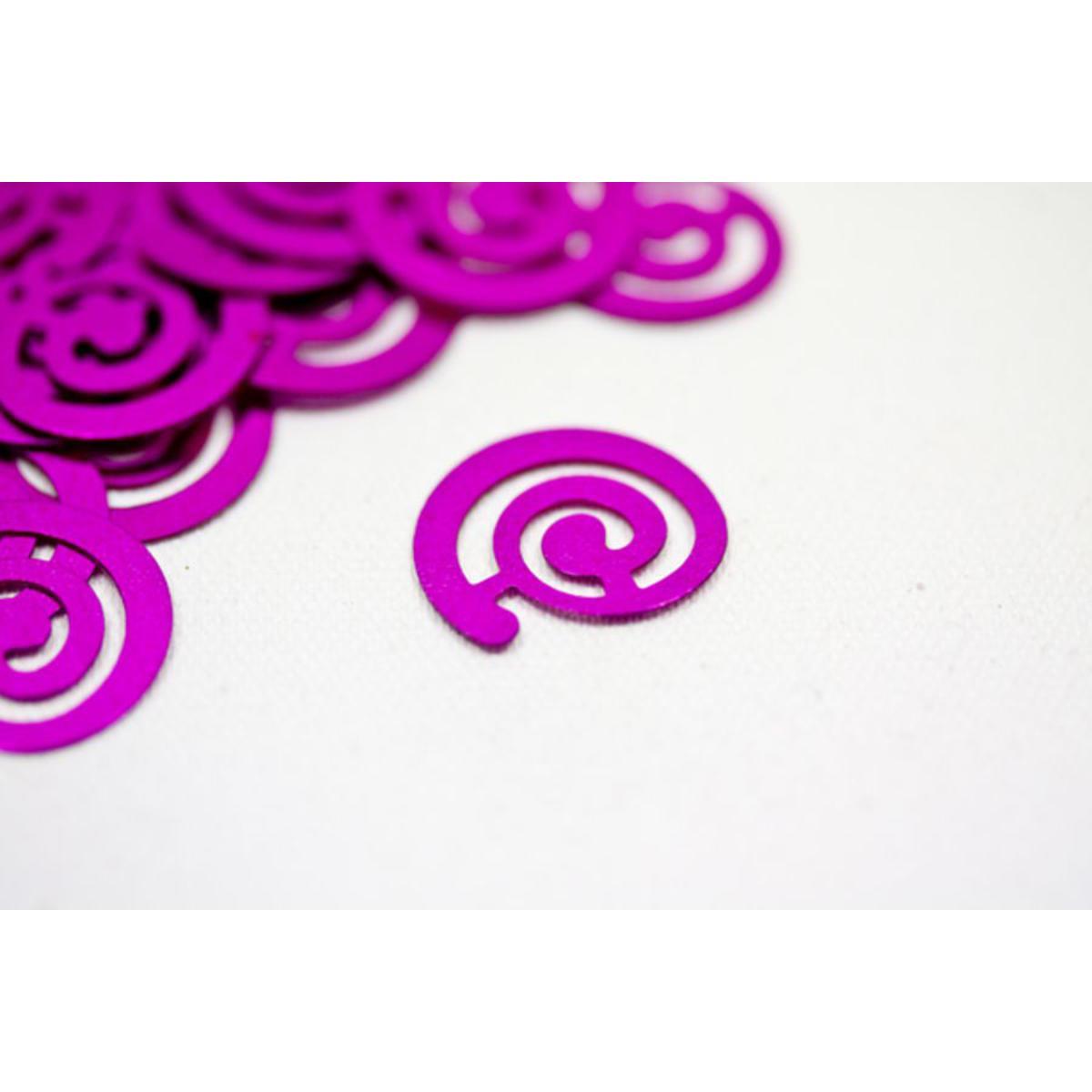 Sachet de confettis Spirales - Plastique - 10g - Rose fushia