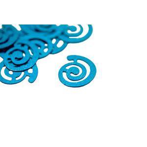 Sachet de confettis Spirales - Plastique - 10g - Bleu turquoise