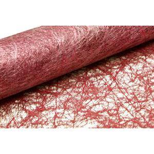 Rouleau chemin de table métallisé - Tissus non tissé - 30 cm x 5 m - Rouge